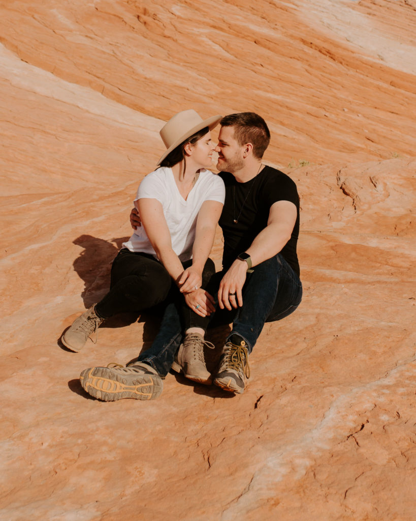 Couples photography at Fire Wave in Valley of Fire