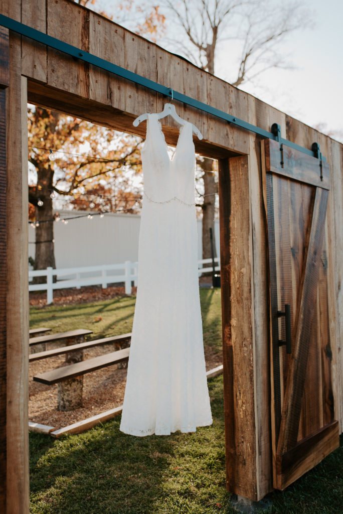 simple, elegant wedding dress from David's bridal 
