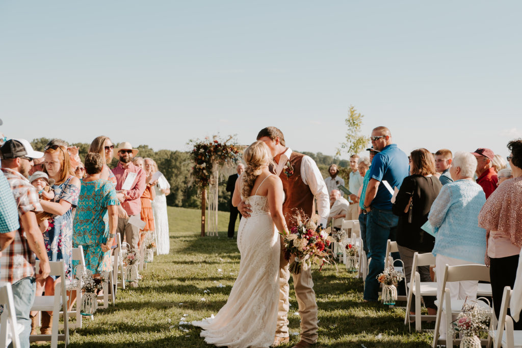 Boho, elegant wedding decor inspiration for a Virginia backyard wedding