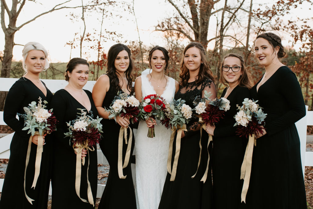 burgundy, black and gold wedding colors