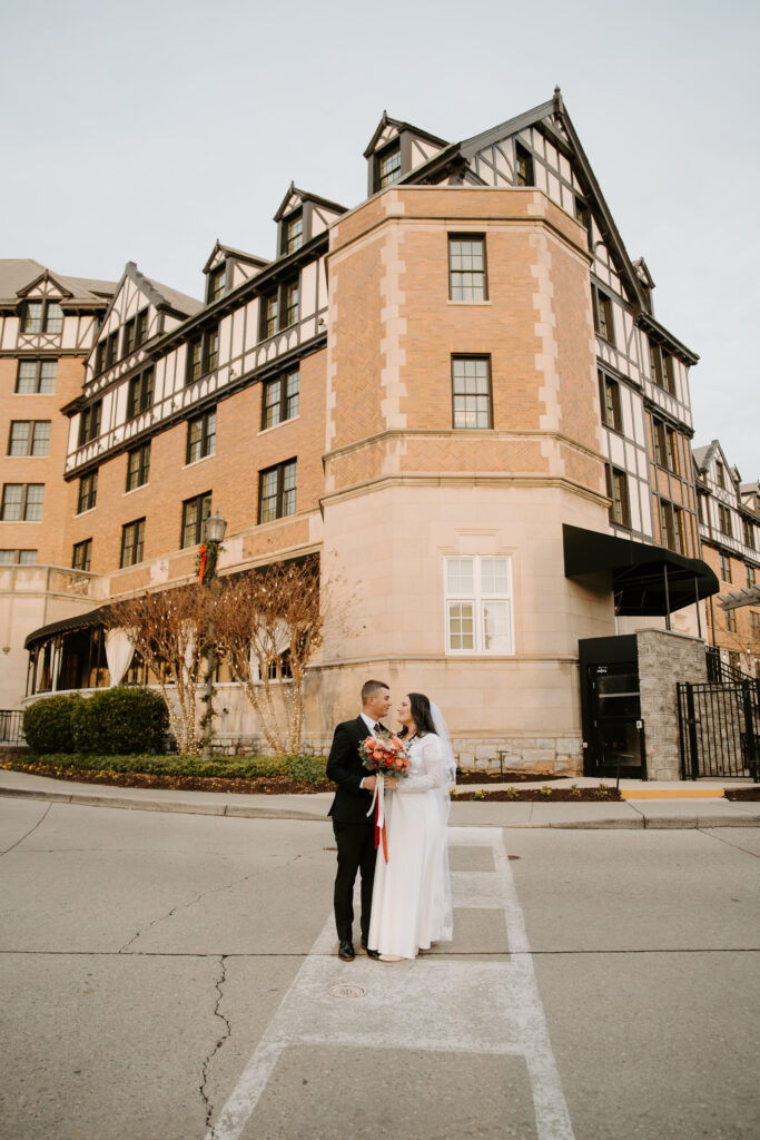 fall elopement at Hotel Roanoke