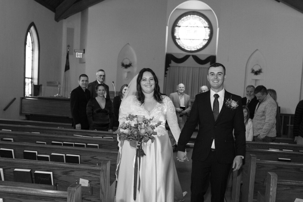 intimate church wedding in Roanoke, Virginia