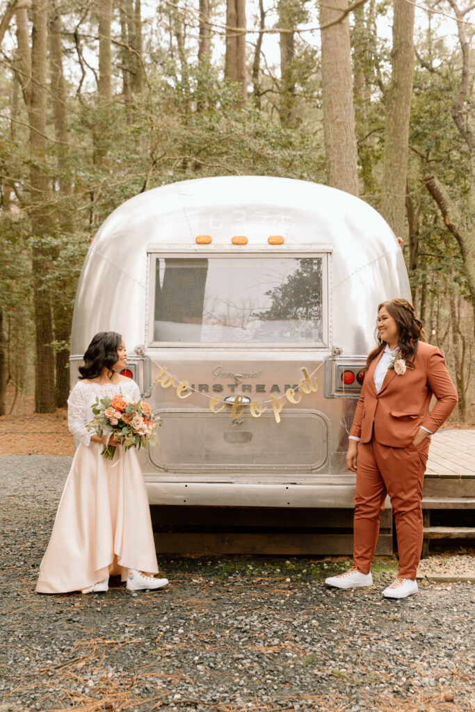 airstream elopement in Cape Charles, Virginia